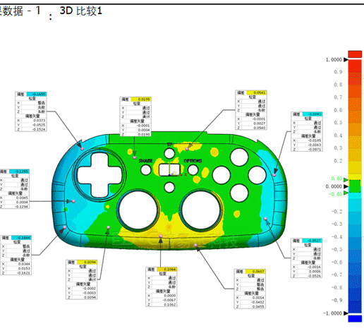 工业3D扫描仪案例-游戏手柄三维检测